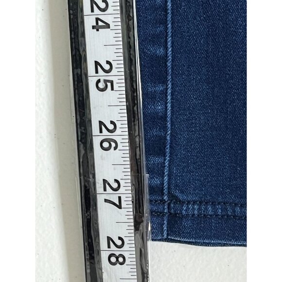 Betabrand Pull-On Straight Leg Blue Denim Pants Women’s Medium Petite Stretch - Picture 12 of 14